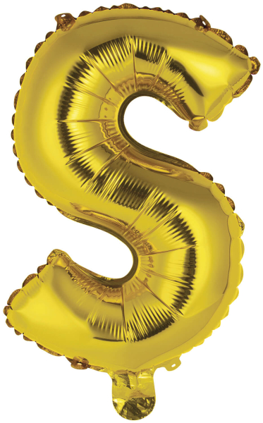 Folienballon Air-Filled "S" gold