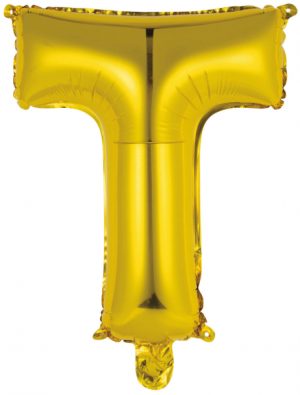 Folienballon Air-Filled "T" gold