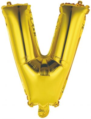 Folienballon Air-Filled "V" gold