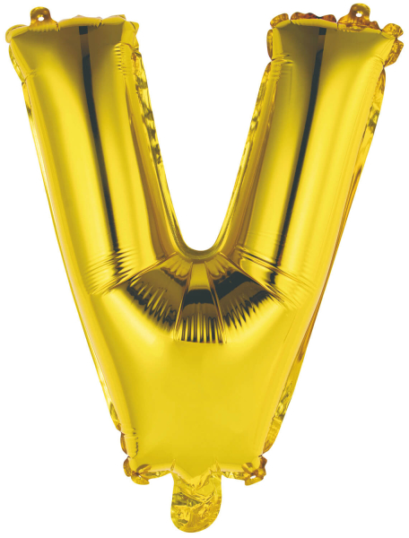 Folienballon Air-Filled "V" gold