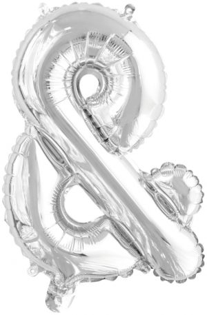Folienballon Air-Filled "und-Symbol" silber