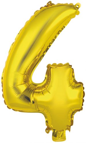Folienballon Air-Filled "4" gold