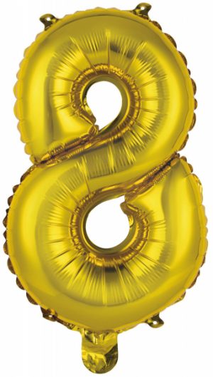 Folienballon Air-Filled "8" gold