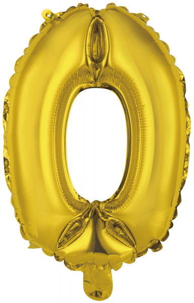 Folienballon Air-Filled "0" gold