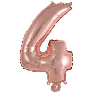 Folienballon Air-Filled "4" rosegold