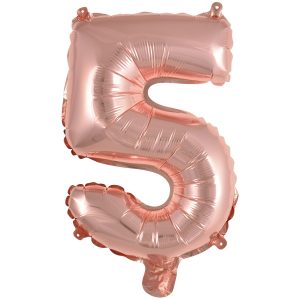 Folienballon Air-Filled "5" rosegold