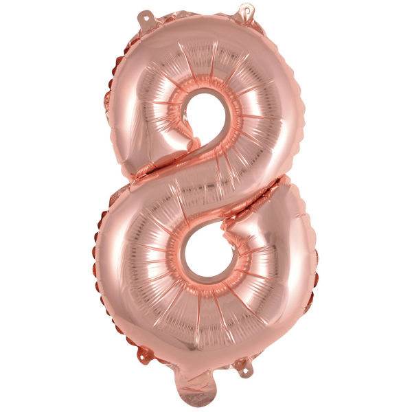 Folienballon Air-Filled "8" rosegold