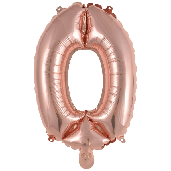 4023073-9909698-2-3-600 Folienballon Air-Filled "0" rosegold