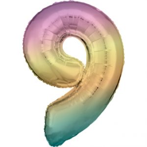 Folienballon Large 9 Regenbogen 86cm