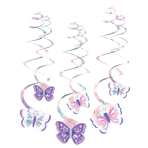 6 Deko-Spiralen Flutter 61 cm