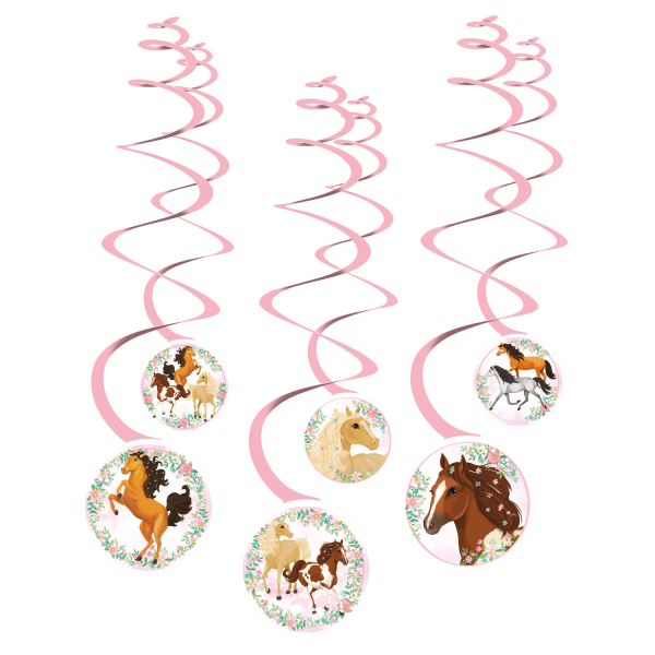 6 Swirl Decoration Beautiful Horses