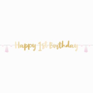 Partykette 1st Birthday Pink Ombre