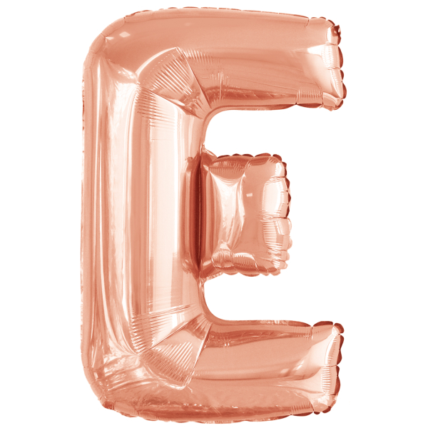Folienballon SuperShape Buchstabe E Rose-Gold, 53cm x 81cm