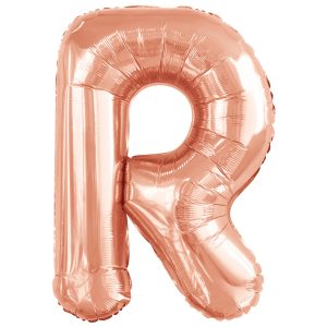 Folienballon SuperShape Buchstabe R Rose-Gold, 60,5 cm x 86 cm