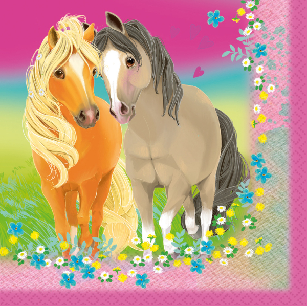 20 Pretty Pony Servietten 33 x 33 cm