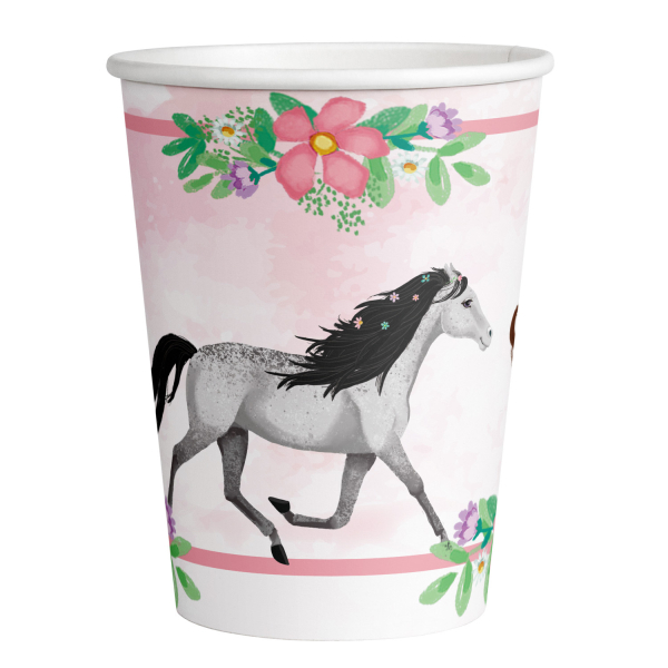 4655091-9909875_66-2-3-600 8 Becher Beautiful Horses Papier 250 ml
