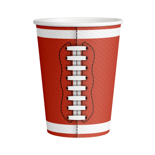 6 Becher Touchdown! Papier 500 ml