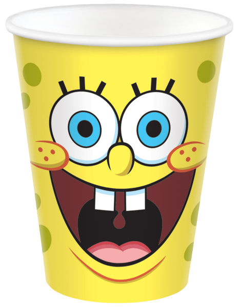 8 Becher SpongeBob Papier 250 ml