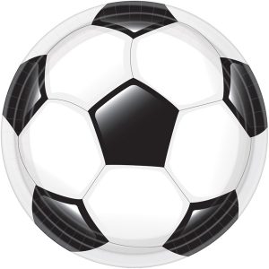 8 Teller Goal Getter rund Papier 23 cm