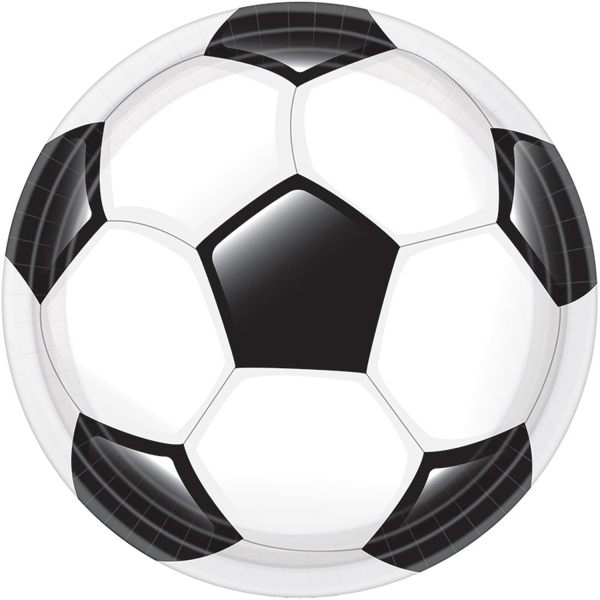 8 Teller Goal Getter rund Papier 23 cm