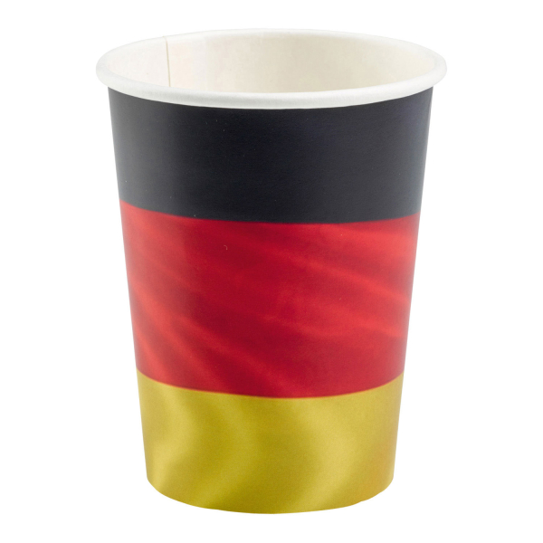 6 Becher Deutschland Papier 500 ml
