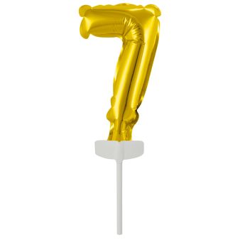 Micro Size Zahl 7 Gold Folienballon