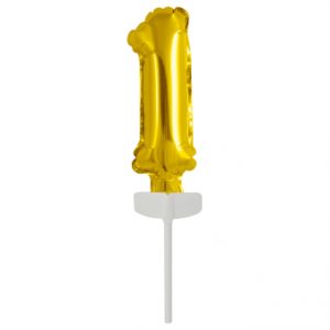 Micro Size Zahl 1 Gold Folienballon