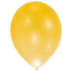 5 Latexballons LED gold 27,5 cm/11''
