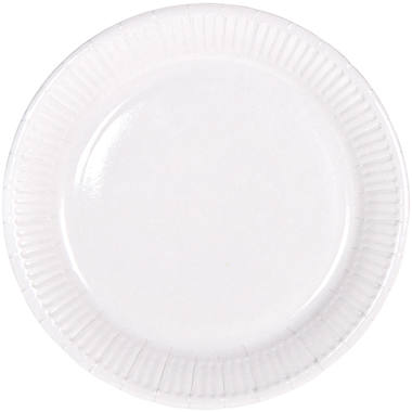 50 Weiße Pappteller 23 cm