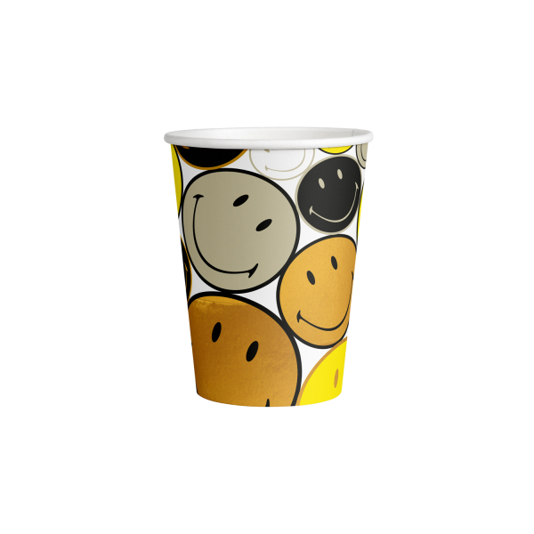 5306829-9914441-2-3-600 8 Becher Smiley Originals Papier 250 ml