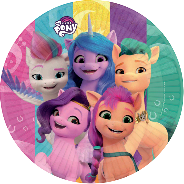 8 Teller My Little Pony rund Papier 23 cm