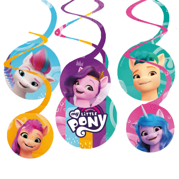 6 Deko-Spiralen My Little Pony Papier