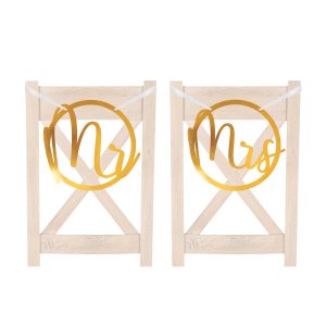 2 Stuhl-Schilder "Mr" und "Mrs" Hochzeit