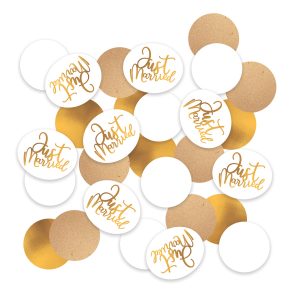 Konfetti mit Aufschrift Hochzeit