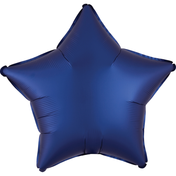 5307029-9914112-2-3-600 Folienballon "Satin Luxe" Navy Blue Stern, 48cm