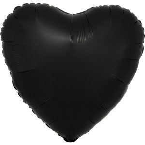 Folienballon "Herz" Lustre Black 43cm