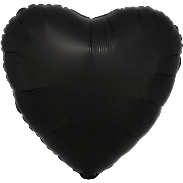Folienballon "Herz" Lustre Black 43cm