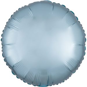 Standard Silk Lustre Pastel Blau Folienballon Rund 48 cm