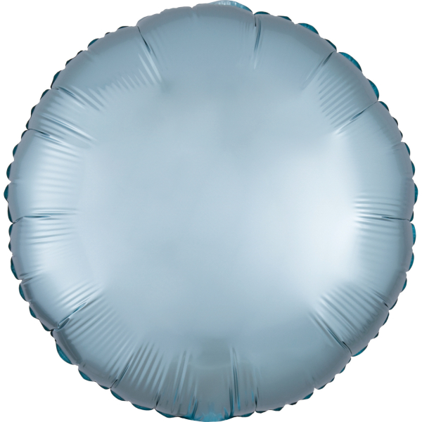 Standard Silk Lustre Pastel Blau Folienballon Rund 48 cm