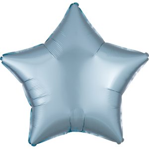 Standard Silk Lustre Pastel Blau Folienballon Stern 48 cm