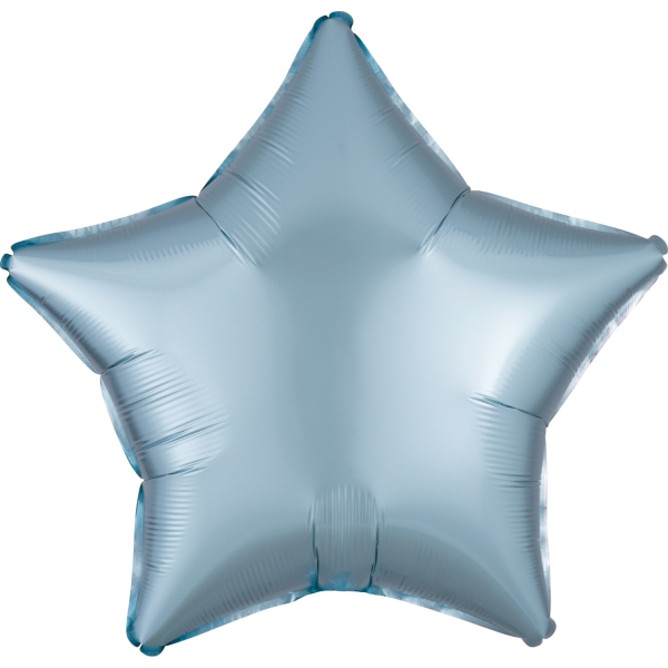 Standard Silk Lustre Pastel Blau Folienballon Stern 48 cm