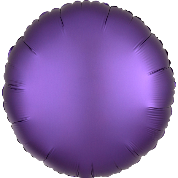 Satin Luxe Purple Rund Folienballon 43cm
