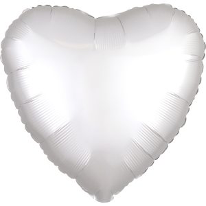 Folienballon "Herz" Lustre White 43cm