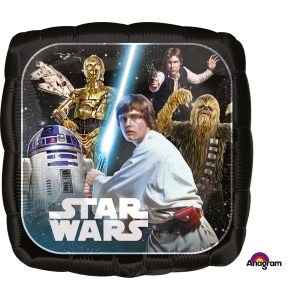 Star Wars Classic Foilenballon Quadrat, 43 cm
