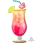 SuperShape Let's Flamingle Tropical Drink Folienballon 50 cm x 104 cm