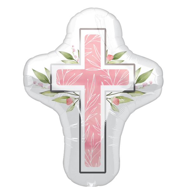 Folienballon SuperShape "Pink Cross"