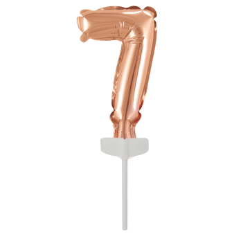 Micro Size Zahl 7 Rose Gold Folienballon