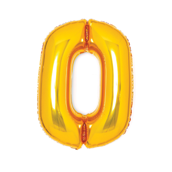 Folienballon Medium 0 Gold 66 cm