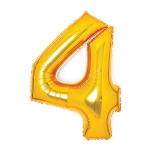 Folienballon Medium 4 Gold 66 cm