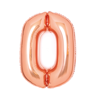 Folienballon Medium 0 Roségold 66 cm